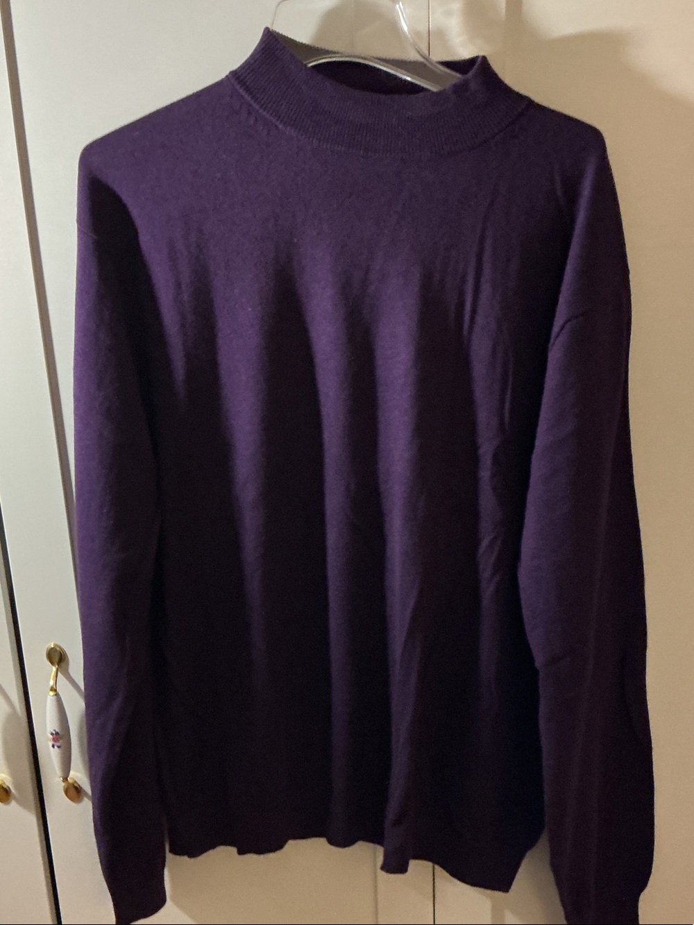Paul Fredrick Deep Purple Turtleneck Sweater